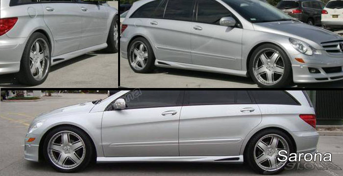 Custom Mercedes R CLASS Side Skirts  SUV/SAV/Crossover (2006 - 2010) - $650.00 (Part #MB-002-SS)